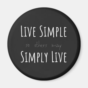 Imán VIVIR SIMPLE para que otros simplemente puedan viv