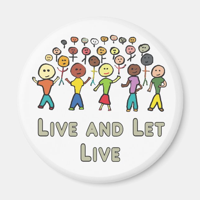 Imán Vivir y dejar vivir (Frente)