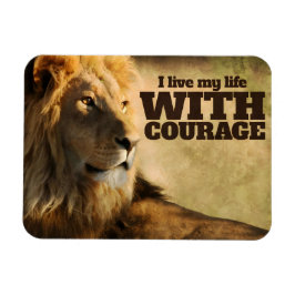 Imán "Vivo con coraje" Motivación Afirmación Flexi