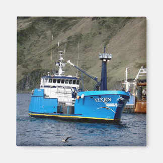 Imán Vixen, bote de cangrejo en puerto holandés, Alaska