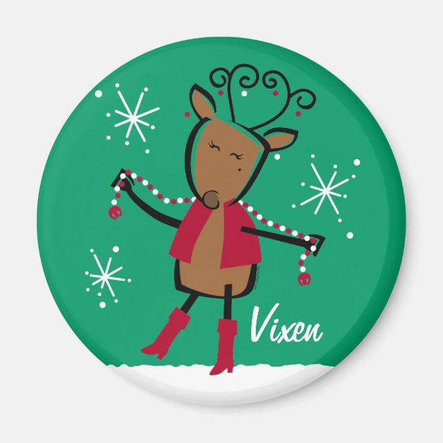 Imán Vixen Reindeer Personalizado (Frente)