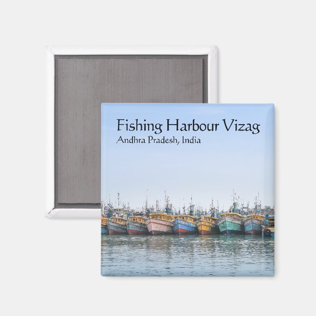Imán Vizag del puerto pesquero (Anverso/Reverso)