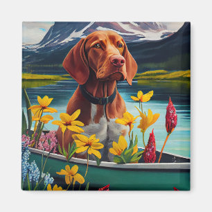 Imán Vizsla en una Paleta: Una Aventura Escénica