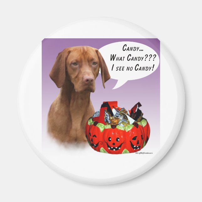 Imán Vizsla Halloween Candy (Frente)
