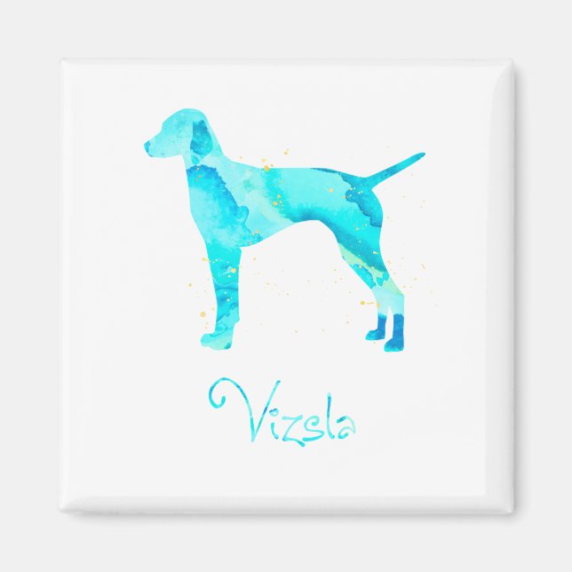 Imán Vizsla Watercolor Design (Frente)
