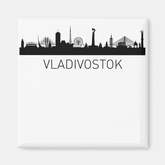Imán Vladivostok Rusia Cityscape (Frente)