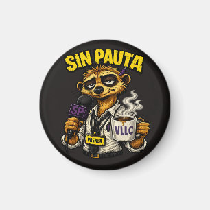 Imán VLLC Tired Journalist Meerkat Press Coffee Mug