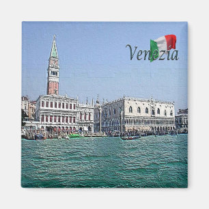 Imán VNT042 VENECIA, Panorama, Véneto, Italia, Fridge
