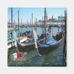 Imán VNT062 VENECIA, góndolas, Véneto, Italia, nevera