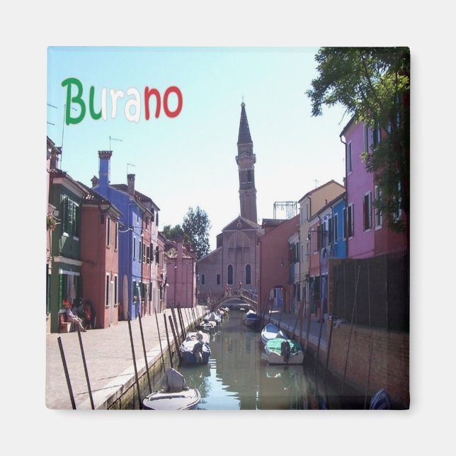 Imán VNT070 BURANO, VENECIA, Véneto, Italia, Fridge (Frente)