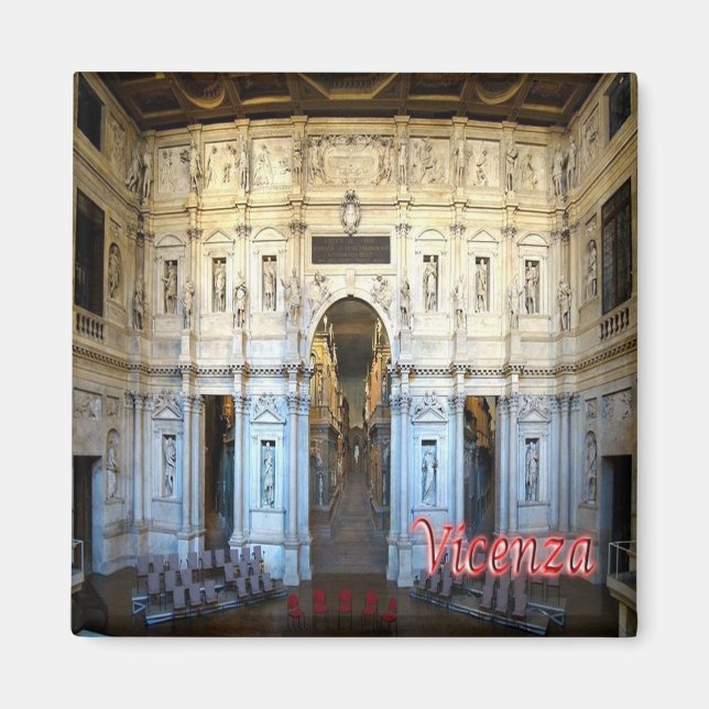 Imán VNT073 VICENZA, Teatro Olímpico, Italia, Fridge (Frente)
