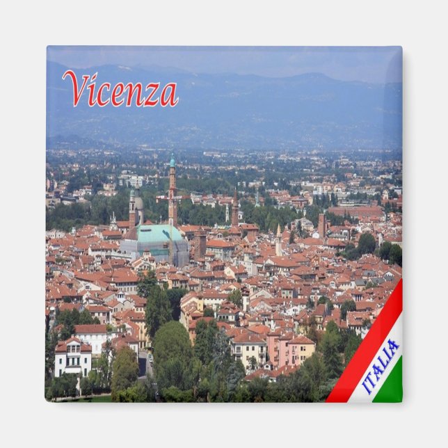 Imán VNT074 VICENZA, Véneto, Italia, Fridge (Frente)