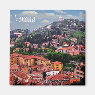 Imán VNT083 VERONA, Panorama, Veneto, Italia, Fridge