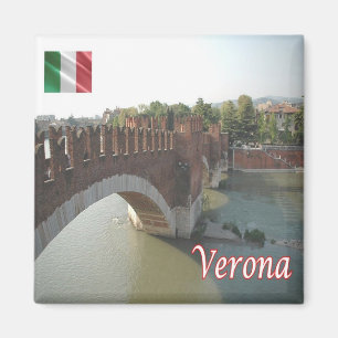 Imán VNT084 VERONA, Puente Scaliger, Italia, Nevera