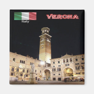 Imán VNT087 VERONA, Piazza dei Signori, Italia, Fridge