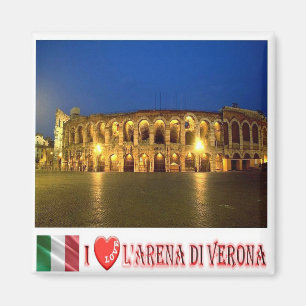 Imán VNT095 VERONA, ARENA I Love, Veneto, Italia, Fridg