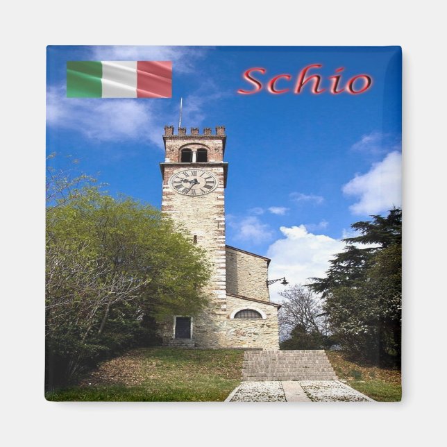 Imán VNT100 SCHIO, Castillo, Véneto, italia, Fridge (Frente)