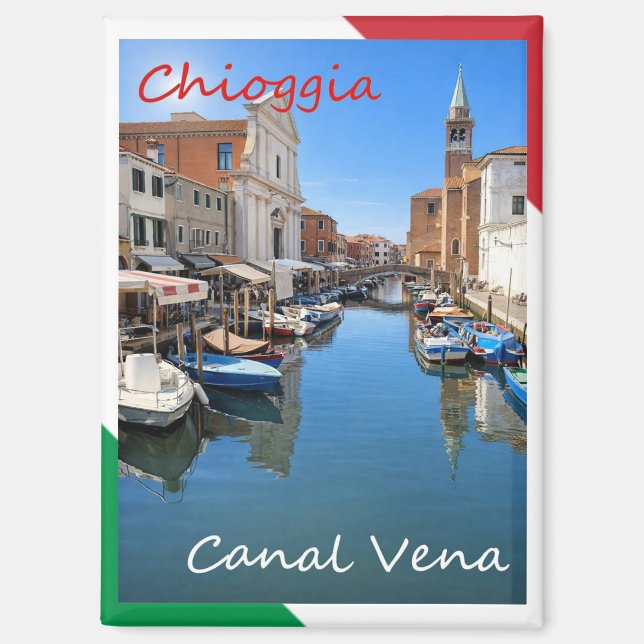 Imán VNT116 CHIOGGIA, Canal Vena, Veneto, Italy, Fridge (Anverso)