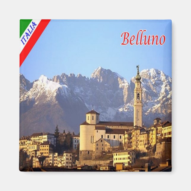 Imán VNT122 BELLUNO, Belluno Schiara, Italia, Fridge (Frente)