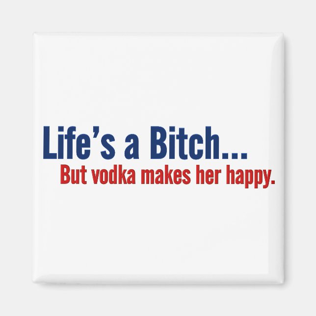 Imán Vodka hace la vida feliz (Frente)