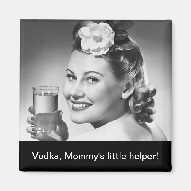 Imán ¡Vodka, la pequeña ayudante de mamá! (Frente)