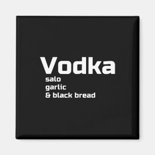 Imán Vodka Salo Ajo Y Pan Negro Divertido Ucraniano