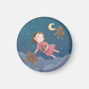 Imán Volando con el sueño de las cookies de Gingerbread
