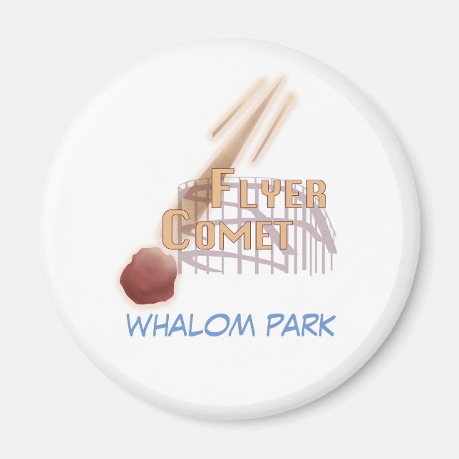 Imán Volante Comet Whalom Park Magnet (Frente)