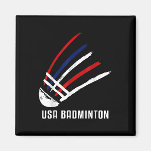 Imán Volante de bádminton USA Rojo Blanco Azul