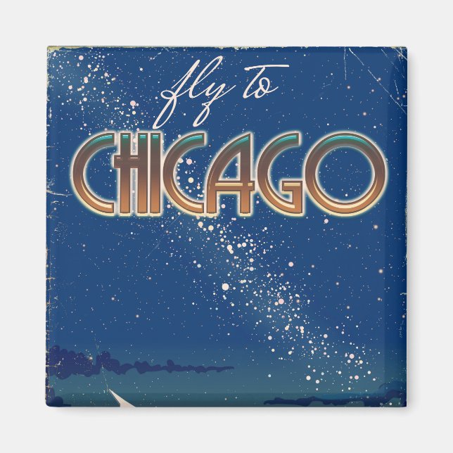 Imán Volar a Chicago (Frente)