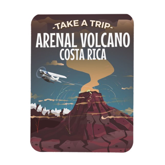 Imán Volcán Arenal personalizado poster (Vertical)