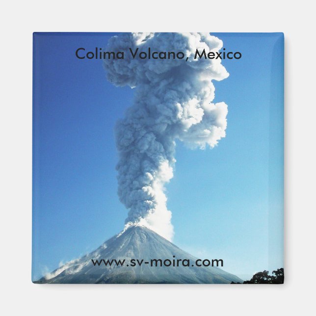 Imán Volcán Colima, Jalisco, México (Frente)