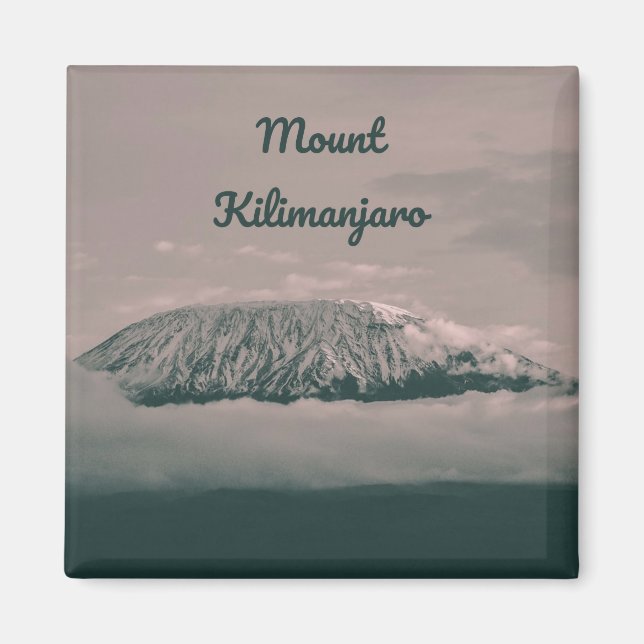 Imán Volcán de nieve Monte Kilimanjaro en Tanzania Áfri (Frente)