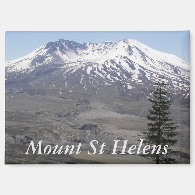 Imán Volcán del Monte St Helens cubierto de nieve (Anverso)