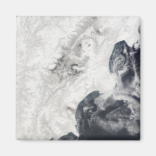 Imán Volcanes en península de Kamchatka central