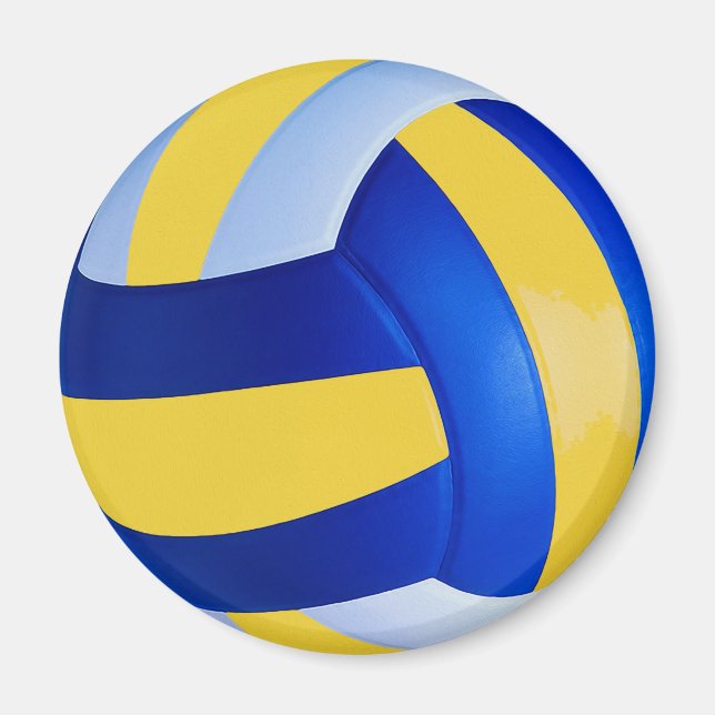 Imán Voleibol azul y amarillo (Frente)