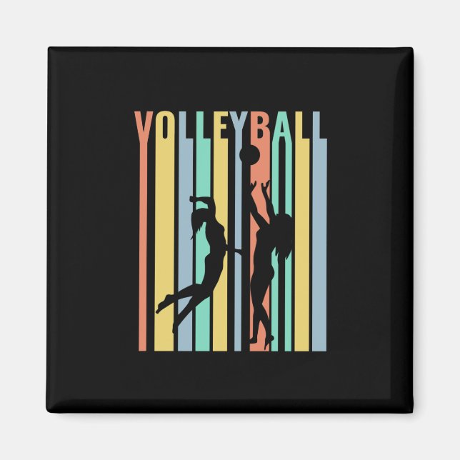 Imán Voleibol Beachvoleibol Retro (Frente)