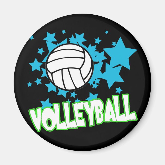 Imán Voleibol con estrellas (Frente)