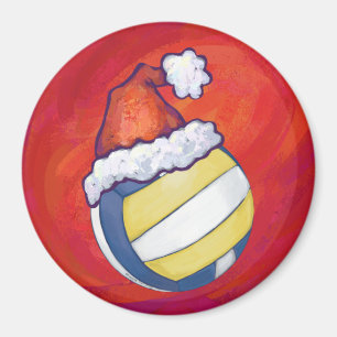 Imán Voleibol con Gorra Navidad