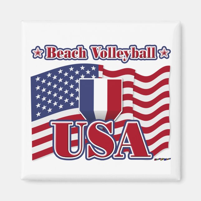 Imán Voleibol playa EE.UU. (Frente)