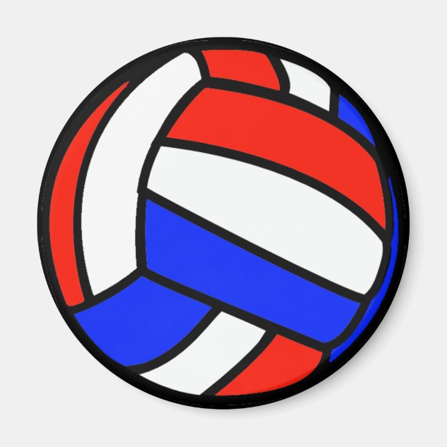 Imán Voleibol rojo blanco y azul (Frente)