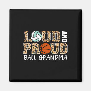 Imán Voleibol Ruidoso Y Orgulloso Bysketbyll Abuela Fun
