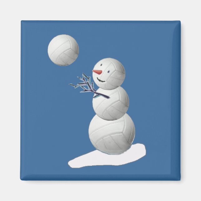 Imán Voleibol Snowman (Frente)