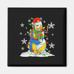 Imán Voleibol Snowman Christmas Tree Encende Navidad Pj
