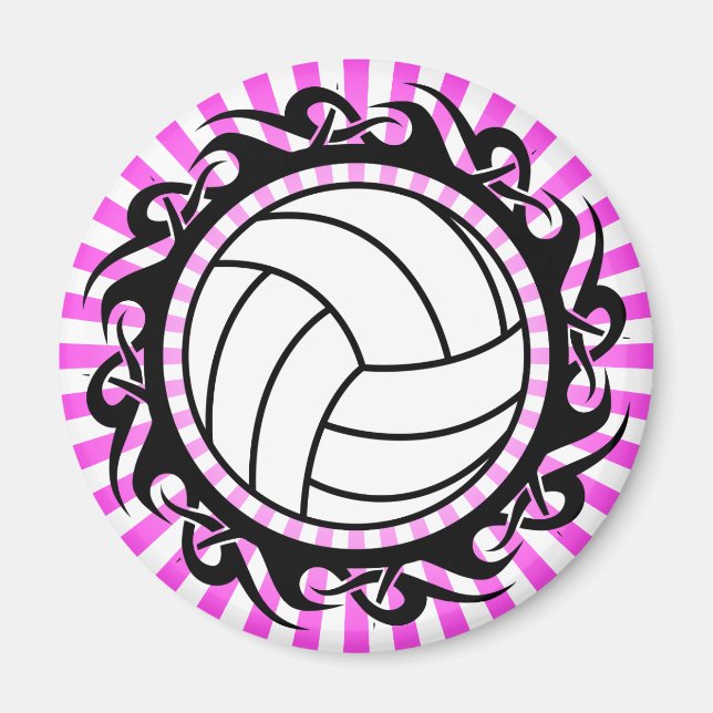 Imán voleibol tribal (Frente)
