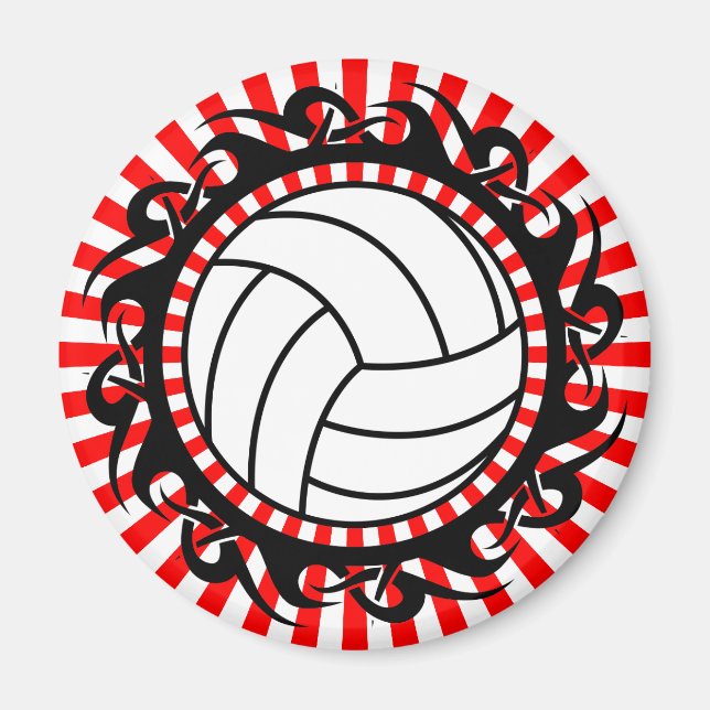 Imán voleibol tribal (Frente)