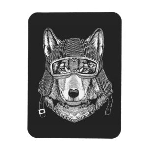 Imán Volf Dog Motorcycle Rider