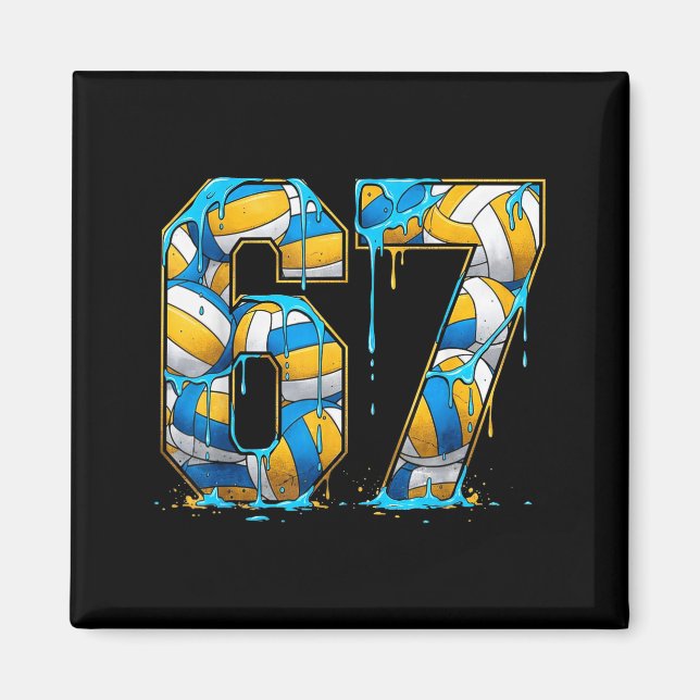 Imán Volleyball 67 Six Seven Srt Funny Gen Alpha Z Meme (Frente)