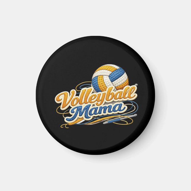 Imán Volleyball Mama Magnet – Retro Volleyball Mom (Frente)