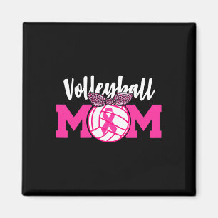 Imán Volleyball Mom Pink Ribbon Sensibilización sobre e
